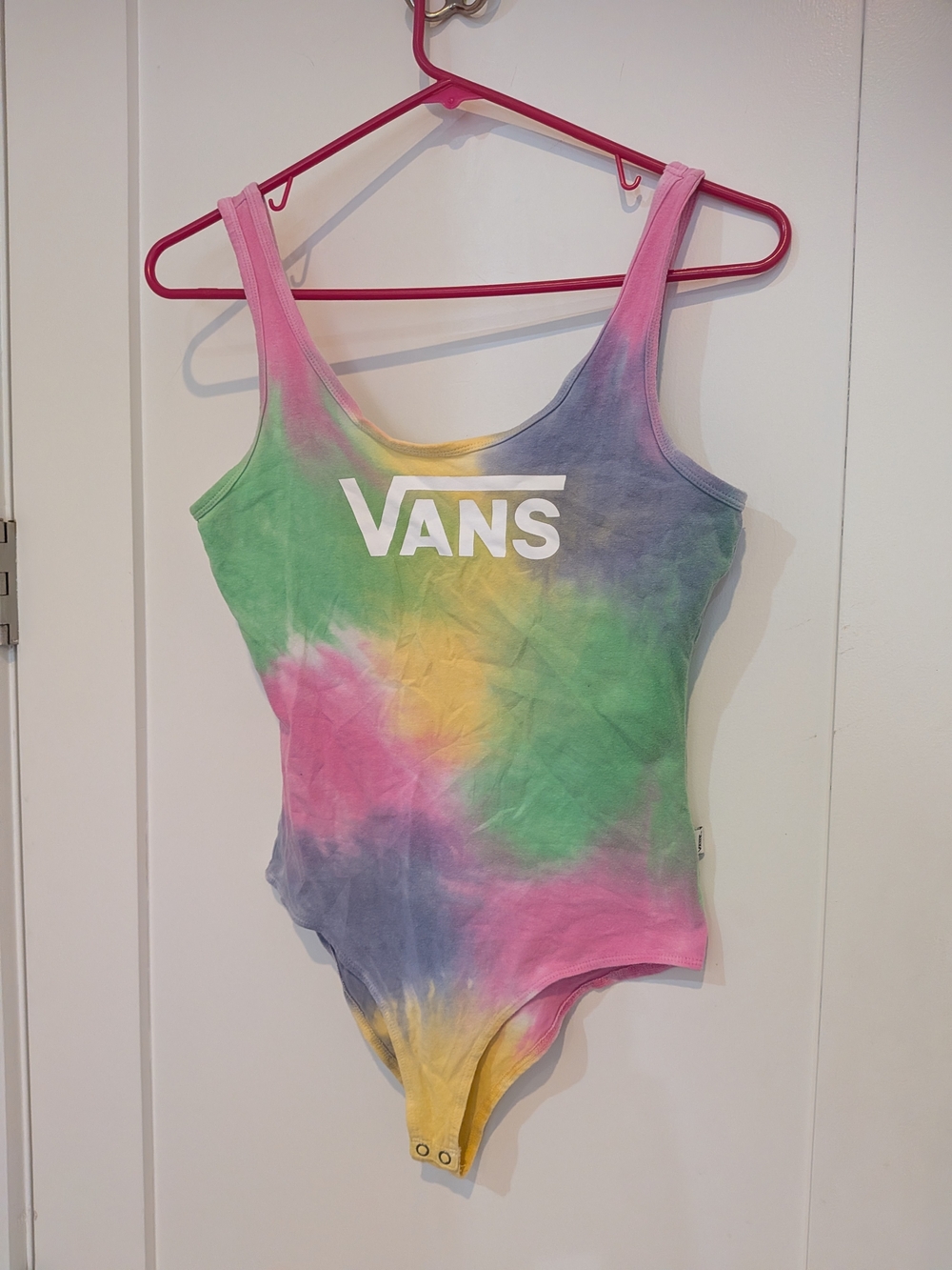 Vans Tie-Dye One-Piece Bodysuit in Pink, Green, Yellow, Purple
